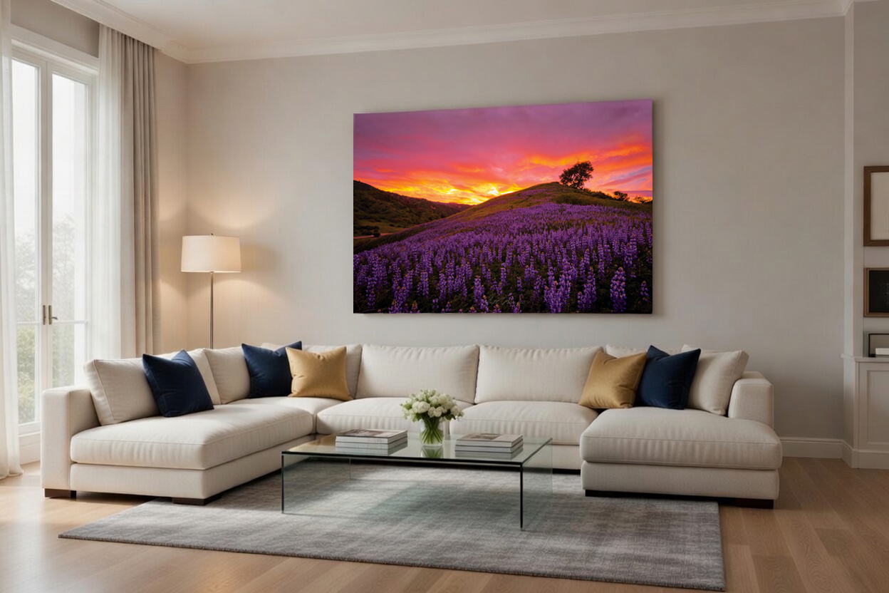 Sample fine art landscape photography print on acrylic face-mount - vibrant nature wall art by Matt Purciel